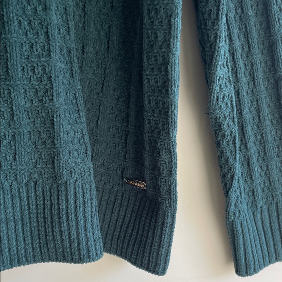 Calvin Klein Women's Deep Green Cable Knit Sweater - Picture 4 of 7